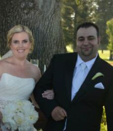 Devon Kaepernick with her husband on their big day